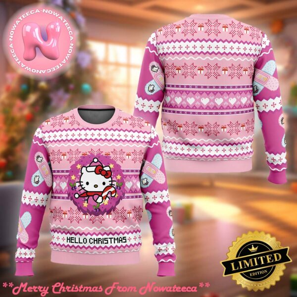 Hello Christmas Hello Kitty Ugly Christmas Sweater Holiday Gift Ugly Christmas Sweater