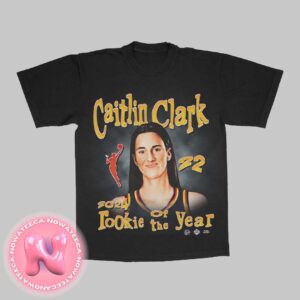 Indiana Fever Caitlin Clark Playa Society Black 2024 WNBA Rookie Of The Year Unisex T-Shirt