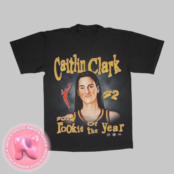 Indiana Fever Caitlin Clark Playa Society Black 2024 WNBA Rookie Of The Year Unisex T-Shirt