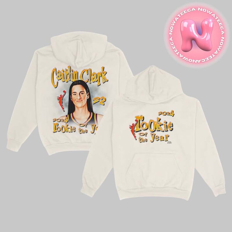 Indiana Fever Caitlin Clark Playa Society Cream 2024 WNBA Rookie Of The Year Pullover Hoodie Unisex T Shirt