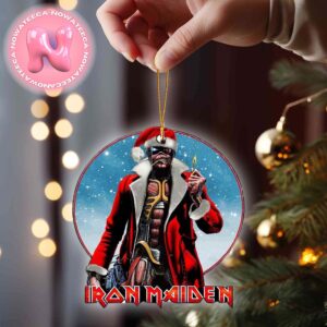 Iron Maiden Santa Eddie 2023 Xmas Gift For Fan Christmas Decorations Ornament