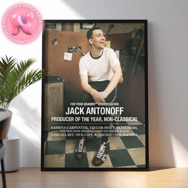 Jack Antonoff Producer Of The Year Non Classical For Your Consideration Banner For The 2025 Grammys Home Decor Poster Canvas