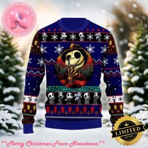 Jack Skellington Horror Ugly Christmas Unisex Sweater Ugly Christmas Sweater Gift For Holiday