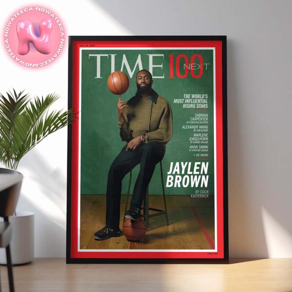 Jaylen Brown On The Magazine Time Cover 100 Next The Worlds Most Influential Rising Stars Home Decor Poster Canvas