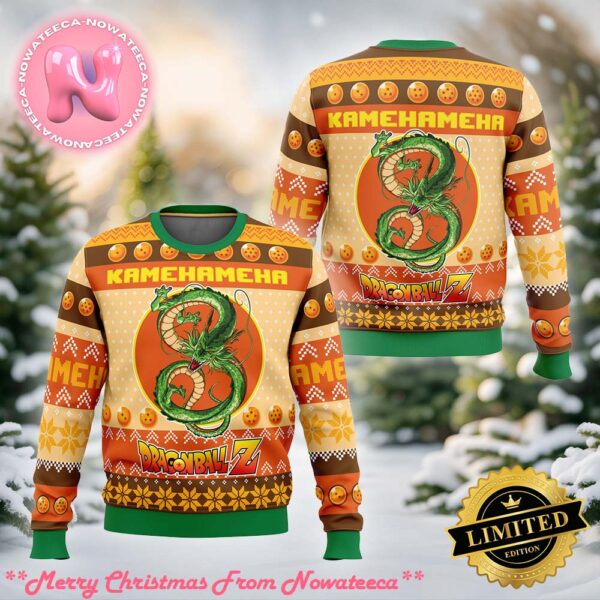 Kamehameha Shenron Shen Long Dragon Ball Z Ugly Christmas Sweater