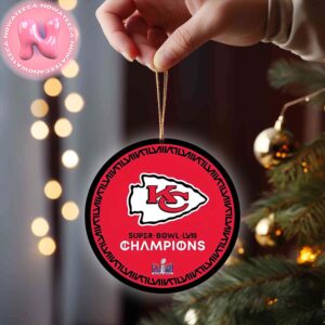 Kansas City Chiefs Super Bowl 58 Champions NFL Christmas Tree Decorations Ornament