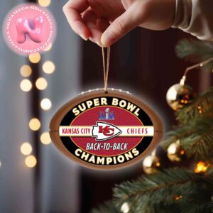 Kansas City Chiefs Super Bowl LVIII 2024 Champions Christmas Tree Decorations Ornament