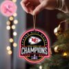 Kansas City Chiefs Super Bowl 58 NFL Back to Back Holiday Christmas Tree Ornament Christmas Tree Decorations Ornament