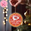 Kansas City Chiefs Super Bowl LVIII Champions Logo NFL Christmas Tree Decorations Ornament