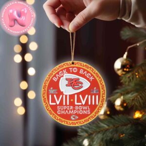 Kansas City Chiefs Super Bowl LVIII Champions NFL Christmas Tree Decorations Ornament