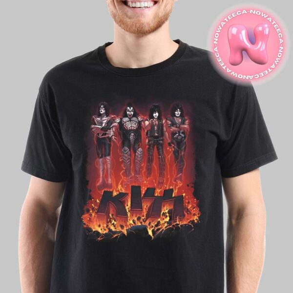 Kiss Halloween Mega Conjuring Flames Unisex T-Shirt