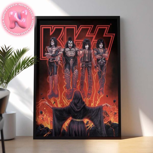 Kiss Halloween Mega Limited Edtion Conjuring Flames Home Decor Poster Canvas