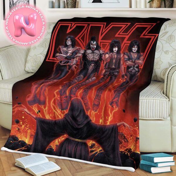 Kiss Halloween Mega Limited Edtion Conjuring Flames Poster Blanket