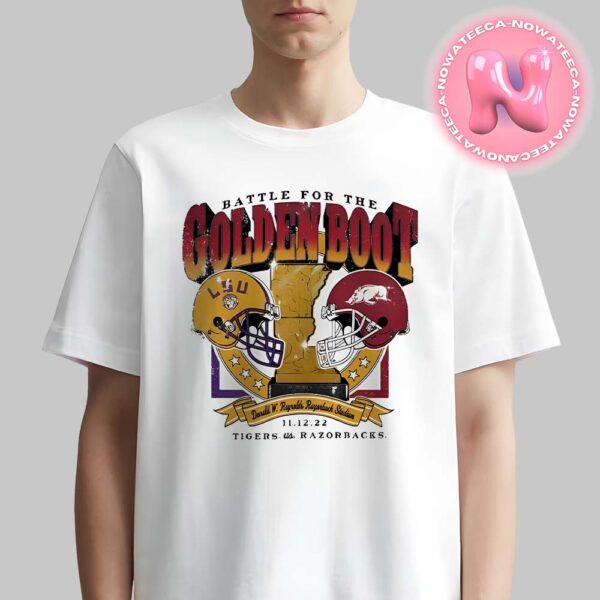 LSU Tigers Vs Arkansas Razorbacks Battle For The Golden Boot 2024 Unisex T-Shirt