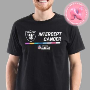 Las Vegas Raiders 2024 NFL Intercept Cancer Crucial Catch Unisex T-Shirt