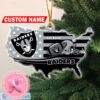 Green Bay Packers NFL Custom Name US Eagle Custom Shaped Ornament