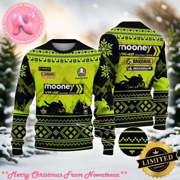 Limited Mooney VR46 Racing Team Ugly Christmas Sweater Gift For Holiday