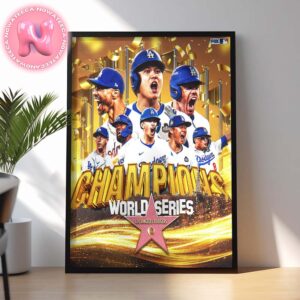 Los Angeles Dodger 2024 MLB World Series Champions Home Decor Poster Canvas