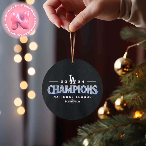 Los Angeles Dodgers 2024 National League Champions MLB 2024 World Series Bloop Single Roster Christmas Tree Decorations Ornament