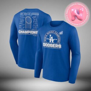 Los Angeles Dodgers 2024 World Series Champions Signature Roster 8 Time Champions Two Sides Unisex T-Shirt Long Sleeve