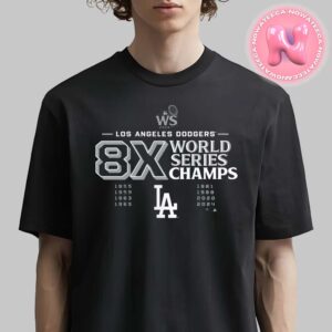 Los Angeles Dodgers 8 Time World Series Champions Unisex T-Shirt