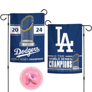 Los Angeles Dodgers WinCraft 2024 World Series Champions 8 Time Champions Two Sides Garden House Flag