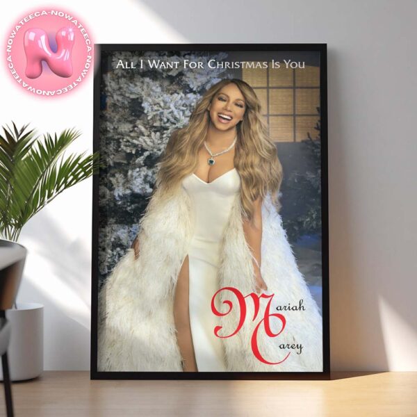 Mariah Carey New Single Covers For All I Want For Christmas Is You Songs Upcoming 30th Anniversary Home Decor Poster Canvas