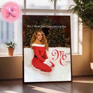 Mariah Carey Shares Two New Single Covers For All I Want For Christmas Is You In Honour Of The Songs Upcoming 30th Anniversary Home Decor Poster Canvas