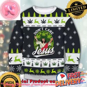 Marijuanas Jesus Cannabis Ugly Christmas Sweater For Holiday 2024 Xmas Gifts