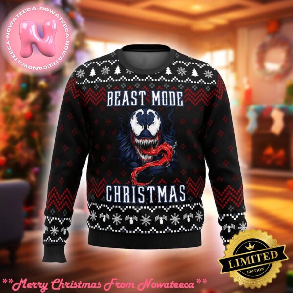 Marvel Venom Beast Mode Ugly Christmas Sweater