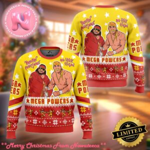 Mega Powers Macho Man Randy Savage And Hulk Hogan Ugly Christmas Sweater Holiday Gift Ugly Christmas Sweater