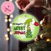 Grinch Face Hohoho Christmas Ceramic Christmas Tree Decorations Ornament