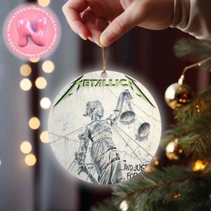 Metallica And Justice For All Album Cover 2023 Xmas Holiday Gift Ceramic Christmas Decorations Ornament