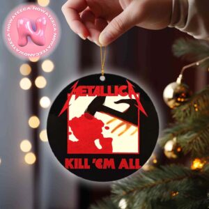 Metallica Kill Em All Album Cover 2023 Xmas Holiday Gift Ceramic Christmas Decorations Ornament