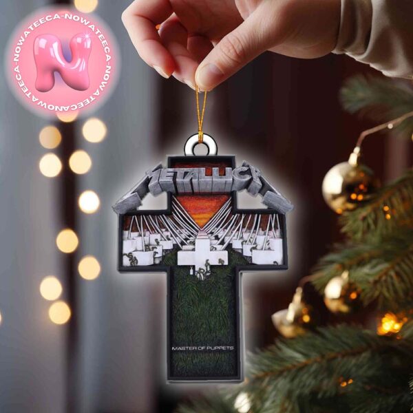 Metallica Master Of Puppets The Cross Shape Xmas Gift Holiday Christmas Ornament