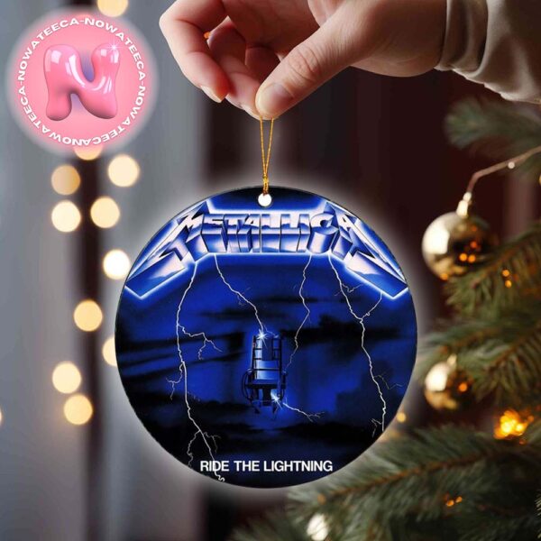 Metallica Ride The Lightning Album Cover 2023 Xmas Holiday Gift Ceramic Christmas Decorations Ornament