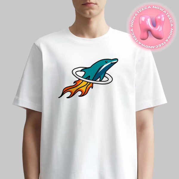 Miami Dolphins And Miami Heat Combined NFL x NBA Logos Miami Sport Teams Unisex T-Shirt