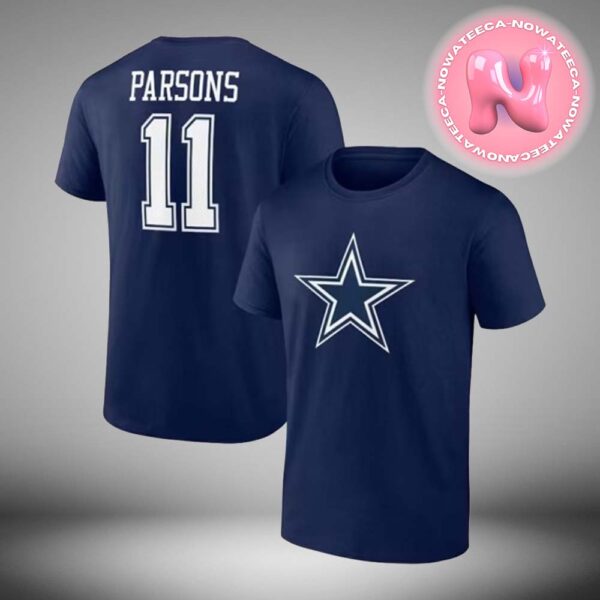 Micah Parsons Dallas Cowboys Black Icon Short Sleeve Player NFL Two Sides Unisex T-Shirt