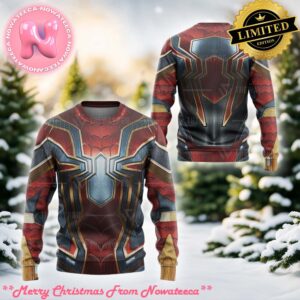 Movie Superhero Iron Spiderman Custom Imitation Knitted Ugly Sweater