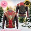 Movie Superhero Spiderman No Way Home Black And Gold Custom Imitation Knitted Ugly Sweater