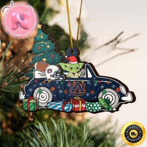 NCAA Auburn Tigers And Baby Yoda Christmas Tree Decorations Ornament