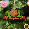 NCAA Clemson Tigers And Grinch Christmas Ornament Custom Your Name Christmas Tree Decorations Ornament