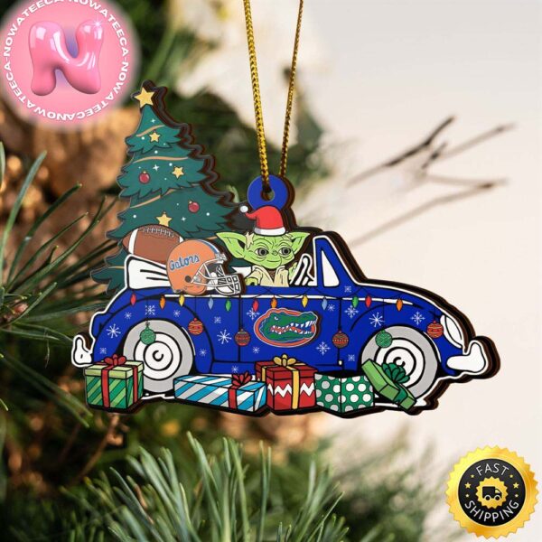 NCAA Florida Gators And Baby Yoda Christmas Ornament