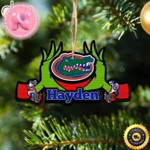 NCAA Florida Gators Grinch Christmas Ornament Personalized Your Name Christmas Tree Decorations Ornament