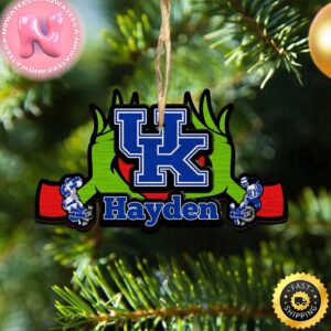 NCAA Kentucky Wildcats Grinch Christmas Ornament Personalized Your Name