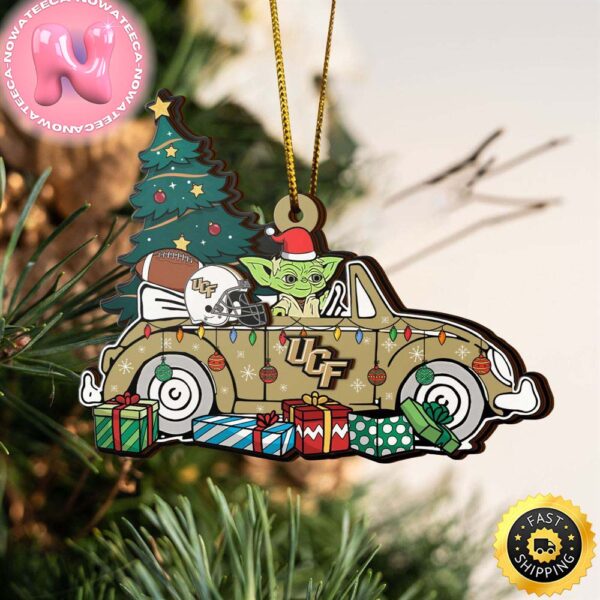 NCAA UCF Knights And Baby Yoda Christmas Ornament