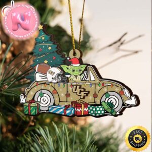 NCAA UCF Knights And Baby Yoda Christmas Tree Decorations Ornament