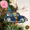 NCAA West Virginia Mountaineers And Grinch Christmas Ornament Custom Your Name Christmas Tree Decorations Ornament