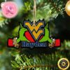 NCAA West Virginia Mountaineers And Grinch Christmas Ornament Custom Your Name Christmas Tree Decorations Ornament