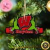 NCAA Wisconsin Badgers And Grinch Christmas Ornament Custom Your Name